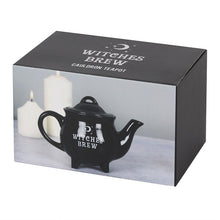 Load image into Gallery viewer, Witches Brew Black Ceramic Tea Pot
