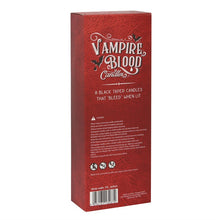 Load image into Gallery viewer, *Set of 8 Vampire Blood Wax Taper Unscented Candles (4/12)
