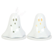 Load image into Gallery viewer, Ceramic Ghost Tealight and Incense Cone Holder

