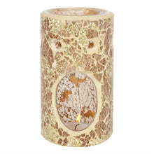 Load image into Gallery viewer, Gold Pillar Crackle Glass Oil Burner and Wax Warmer
