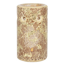 Load image into Gallery viewer, Gold Pillar Crackle Glass Oil Burner and Wax Warmer
