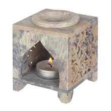 Load image into Gallery viewer, Moroccan Arch Cutout Soapstone Oil Burner
