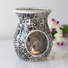 Load image into Gallery viewer, Large Gunmetal Grey Crackle Oil Burner and Wax Warmer

