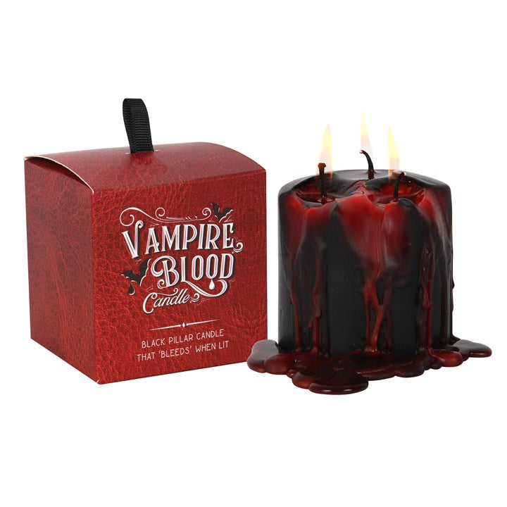 *Small Vampire Blood Wax Pillar Unscented Candle (6/24)
