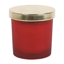 Load image into Gallery viewer, Root Chakra Strawberry Crystal Chip Candle
