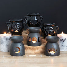 Load image into Gallery viewer, Black Cauldron Cut Out Oil Burner
