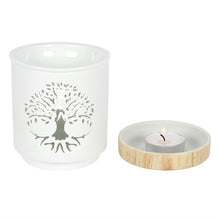 Load image into Gallery viewer, White Tree of Life Cut Out Oil Burner
