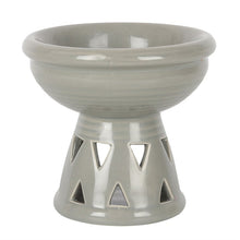 Load image into Gallery viewer, Grey Deep Bowl Oil Burner and Wax Warmer
