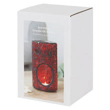 Load image into Gallery viewer, Red Pillar Crackle Glass Oil Burner and Wax Warmer
