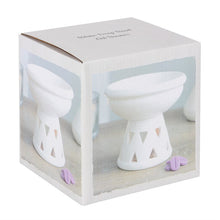 Load image into Gallery viewer, Off White Deep Bowl Oil Burner and Wax Warmer
