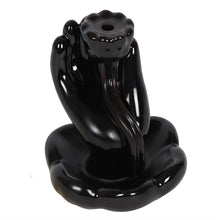 Load image into Gallery viewer, Hand &amp; Lotus Flower Backflow Incense Burner
