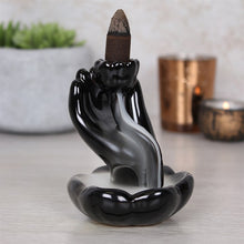 Load image into Gallery viewer, Hand &amp; Lotus Flower Backflow Incense Burner
