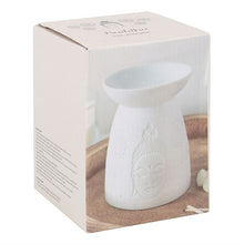 Load image into Gallery viewer, White Ceramic Buddha Face Oil Burner and Wax Warmer
