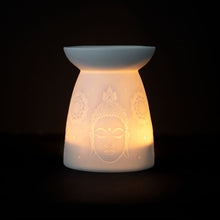 Load image into Gallery viewer, White Ceramic Buddha Face Oil Burner and Wax Warmer
