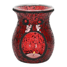 Load image into Gallery viewer, Large Red Crackle Glass Oil Burner and Wax Warmer
