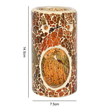 Load image into Gallery viewer, Pillar Brown Crackle Oil Burner and Wax Warmer
