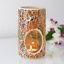 Load image into Gallery viewer, Pillar Brown Crackle Oil Burner and Wax Warmer
