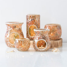 Load image into Gallery viewer, Pillar Brown Crackle Oil Burner and Wax Warmer
