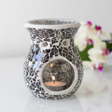 Load image into Gallery viewer, Small Gunmetal Grey Crackle Oil Burner and Wax Warmer
