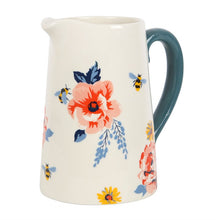 Load image into Gallery viewer, 17cm Bee-utiful Floral Ceramic Flower Jug
