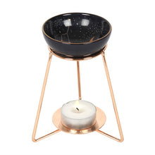 Load image into Gallery viewer, Purple Star Sign Oil Burner on Metal Base
