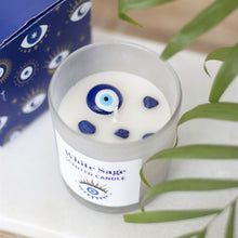 Load image into Gallery viewer, All Seeing Eye White Sage Protection Charm Candle in Glass Pot (4/20)

