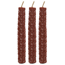 Load image into Gallery viewer, Set of 6 Brown Beeswax Spell Candles
