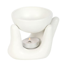 Load image into Gallery viewer, White Hand Ceramic Oil Burner
