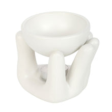 Load image into Gallery viewer, White Hand Ceramic Oil Burner
