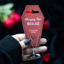 Load image into Gallery viewer, Hanging Bat Pendant Necklace
