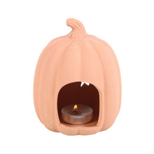 Load image into Gallery viewer, 9cm Terracotta Pumpkin Tealight Holder

