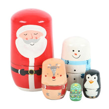 Load image into Gallery viewer, Christmas Russian Nesting Doll Set
