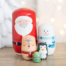 Load image into Gallery viewer, Christmas Russian Nesting Doll Set
