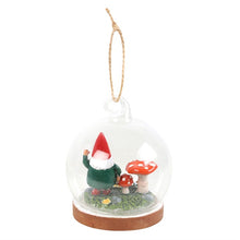 Load image into Gallery viewer, Gnome Glass Dome Hanging Decoration

