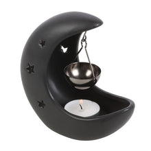 Load image into Gallery viewer, Black Crescent Moon Hanging Oil Burner
