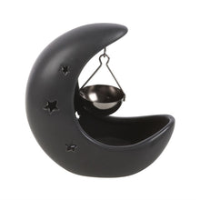 Load image into Gallery viewer, Black Crescent Moon Hanging Oil Burner
