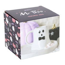 Load image into Gallery viewer, Mr Boo Ghost Shaped Mug with Bow Tie
