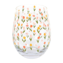 Load image into Gallery viewer, Tulip Print Stemless Glass
