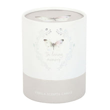 Load image into Gallery viewer, In Loving Memory White Butterfly Vanilla Candle
