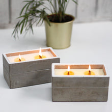Load image into Gallery viewer, Large Concrete Candle Box - Spiced South Sea Lime

