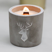 Load image into Gallery viewer, Concrete Candle - Stag Head - Whiskey &amp; Woodsmoke
