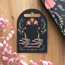 Load image into Gallery viewer, Blue Spread Your Wings Swallow Earrings
