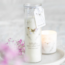 Load image into Gallery viewer, Butterflies Appear Vanilla Tube Candle
