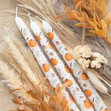 Load image into Gallery viewer, Set of 3 Pumpkin Taper Candles

