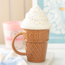 Load image into Gallery viewer, Ice Cream Cone Lidded Mug

