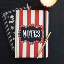 Load image into Gallery viewer, Red Circus Stripe A5 Notebook
