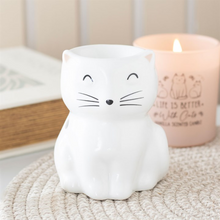 Load image into Gallery viewer, White Happy Cat Oil Burner
