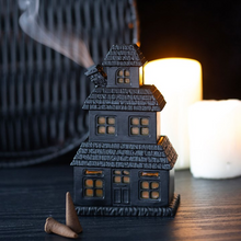 Load image into Gallery viewer, Black Haunted House Incense Cone Holder
