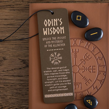Load image into Gallery viewer, Odin&#39;s Wisdom Wooden Bookmark
