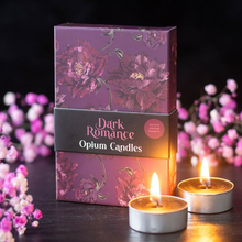 Load image into Gallery viewer, Set of 6 Dark Romance Opium Tealight Candles
